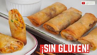 GLUTEN FREE SPRING ROLLS with homemade dough. DELICIOUS!
