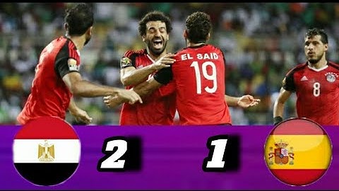 ملخص مباراة اسبانيا ومصر نااار 🔥