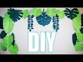 DIY FESTA TROPICAL PAINEL DE FOLHAS DE PAPEL