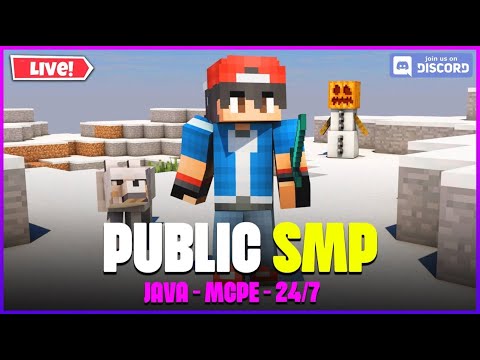 MINECRAFT LIVE NEW SMP 24/7 ONLINE  | JAVA + PE |
