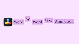 Word By Word Text Bounce Animation Davinci Resolve | ( complete tutorial )