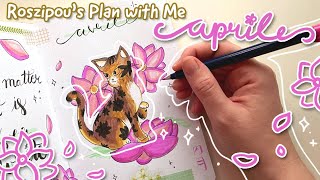 April Plan with Me  Roszipou's DragonLi Cat Bullet Journal Setup