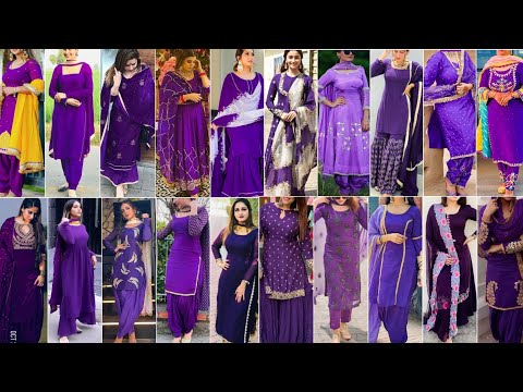 Mirror Handwork Banana Cotton Silk Purple Suit DN 1069 - Women Fashions -  Shree Ganesh Retail