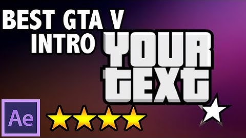 FREE GTA V Sick Intro template - Adobe After Effects Only - 2D Intro Template #2