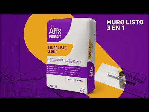 AFIX PEGADIT MURO LISTO 3 EN 1 • MORTERO DE REVESTIMIENTO