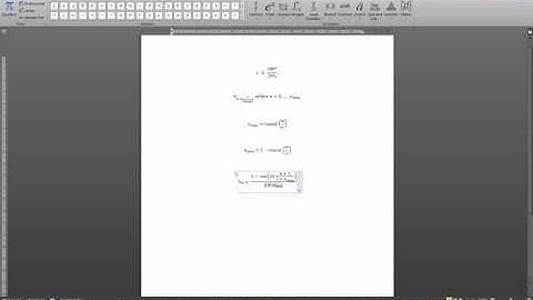 How to do equations in Microsoft Word 2010