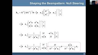 L07 Beampattern shaping and tapering, Null steering