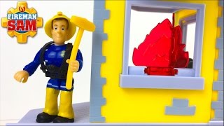 Fireman Sams Training Tower With Three Level Building Fire Flames Ladder Working Door Mask & Dummy