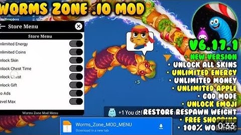 HOW TO GET UNLIMITED MONEY AND MOD MENU IN WORM ZONE .IO🤑🐍🐍🐍