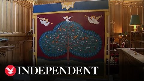 An intimate look at the eco-friendly screen King Charles III will be anointed behind