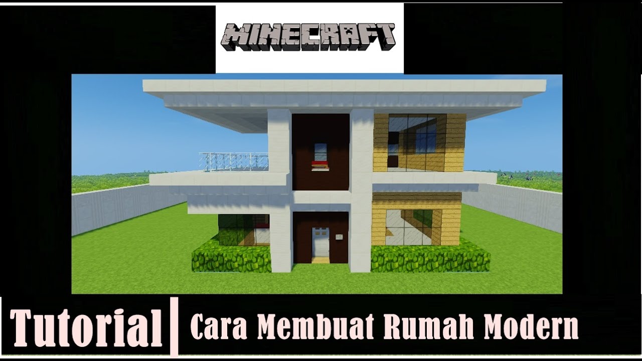 MINECRAFT Tutorial Cara Membuat Rumah  Modern  1 YouTube