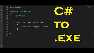 creating .exe file with C# code screenshot 1