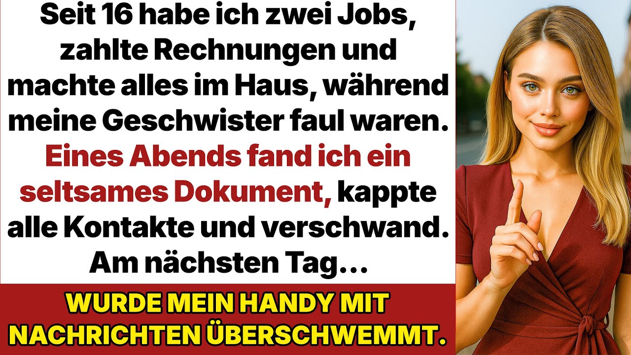 Seit 16 arbeitete ich hart und zahlte alles – doch dann entdeckte ich ein schockierendes Geheimnis!