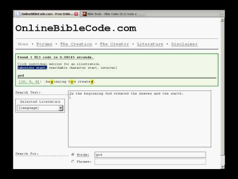 Bible codes software