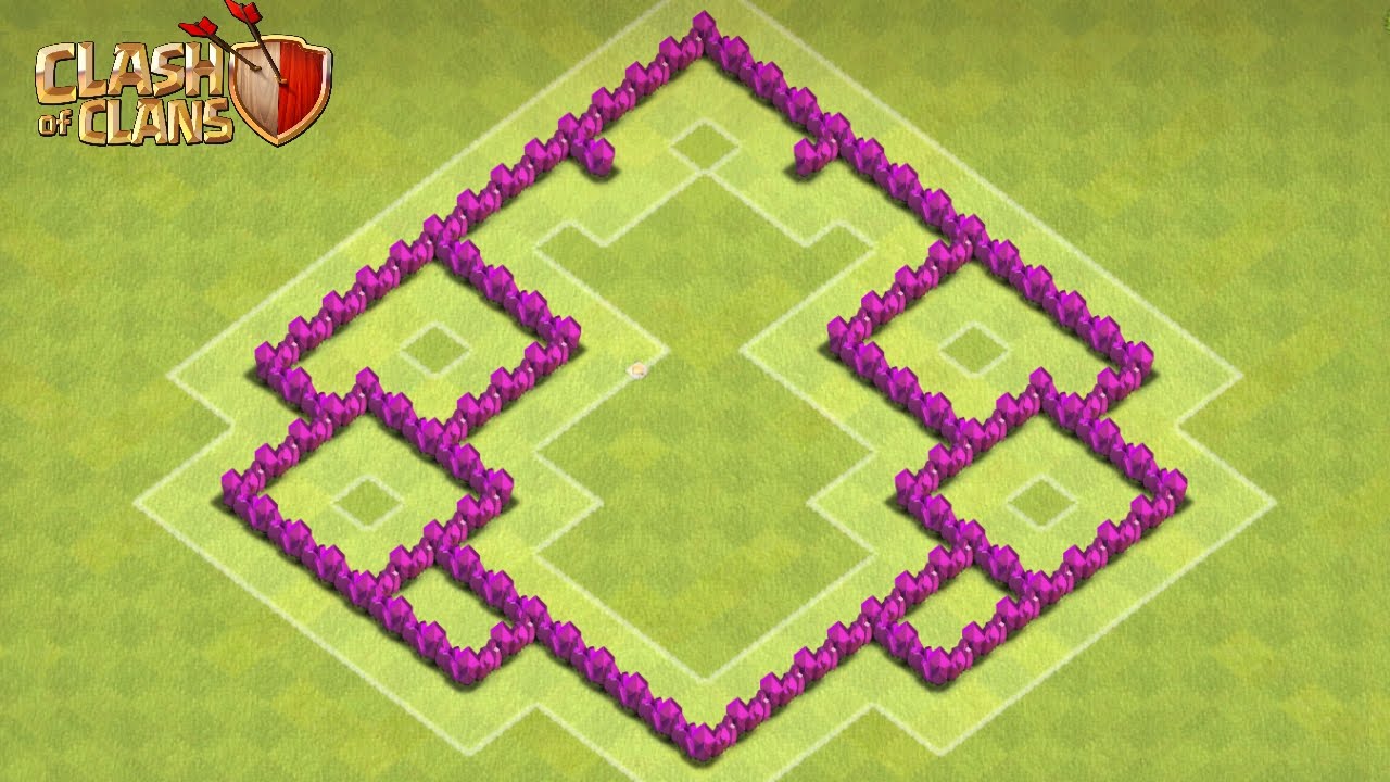 Clash of Clan - Town Hall 5 Hybrid Base Speedbuild (The Stronghold)