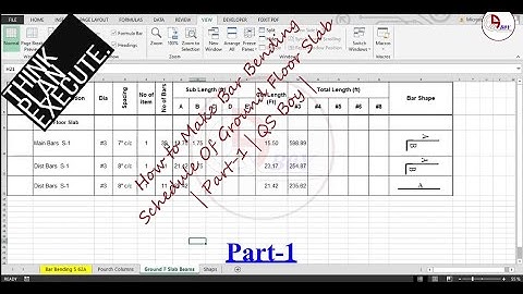 How to Make Bar Bending Schedule Of Ground Floor Slab | Part-1 | QS Boy |