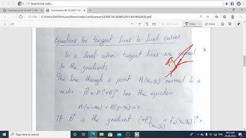 Gradients and tangents to level curves