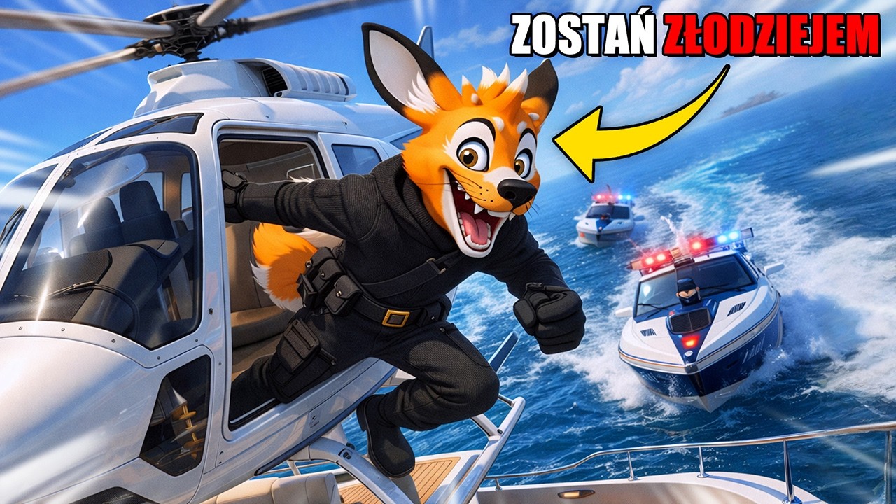 ZOSTAŁEM ZŁODZIEJEM I UKRADŁEM HELIKOPTER Z LUKSUSOWEGO JACHTU w Roblox!