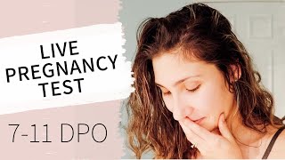 LIVE PREGNANCY TEST 2021 | 7-11 dpo | 3 under 3