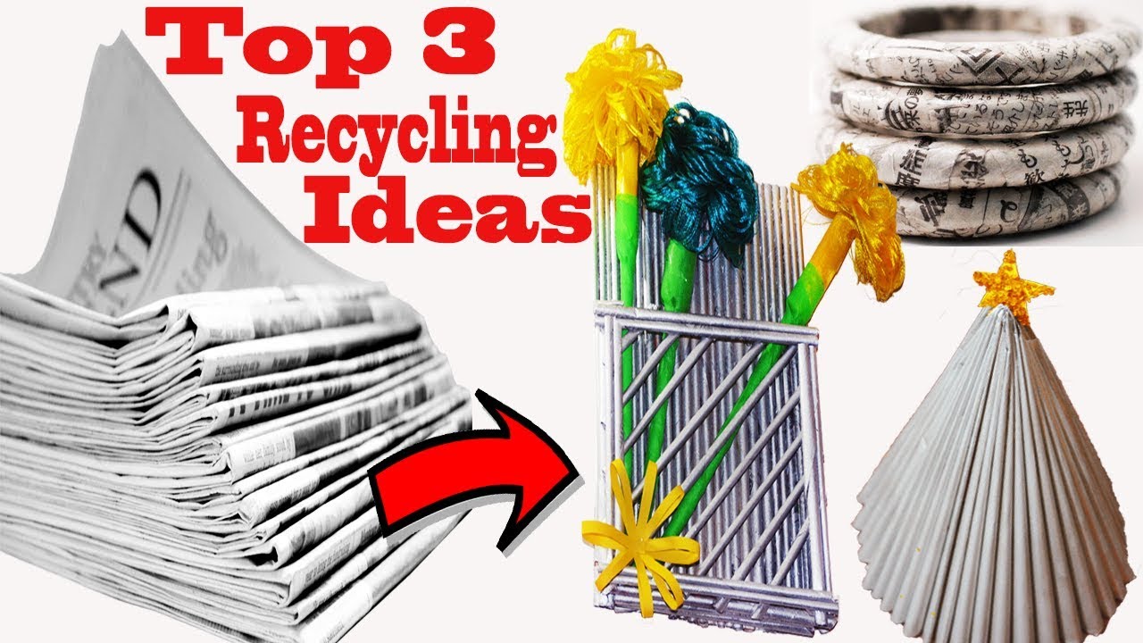 how to make newspaper recycling