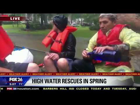 Boaters helping rescue flood victims pound shots of vodka; news anchor think it's water