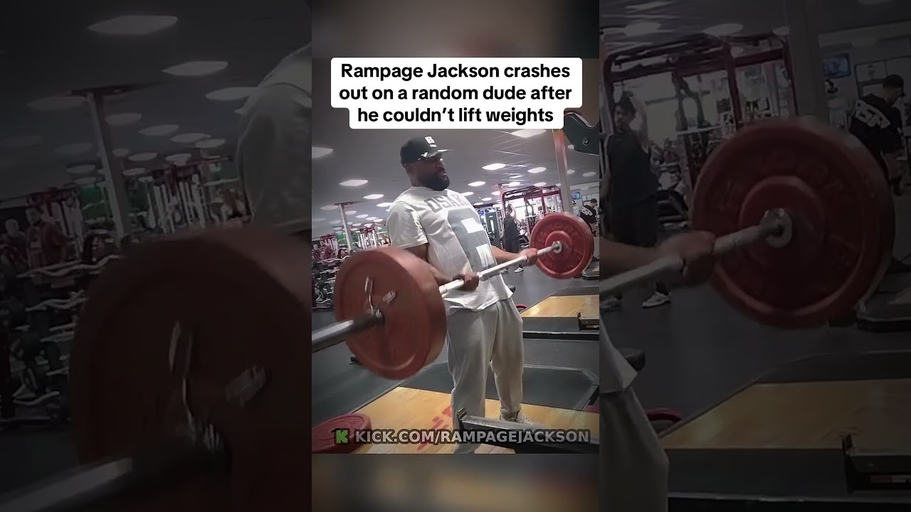 Rampage Jackson crashes out in a random dude after he couldn’t lift weights 