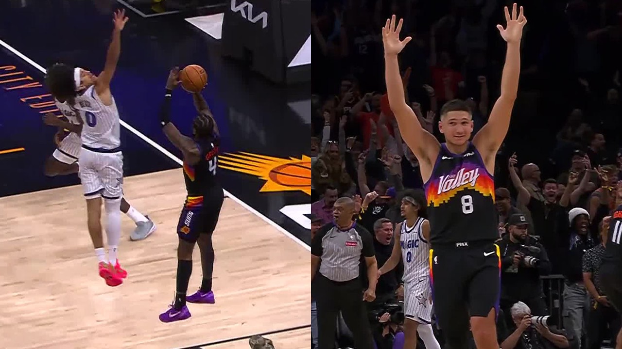 JALEN GREEN HITS GAME-WINNING THREE 🚨 #TissotBuzzerBeater
