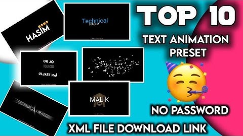 Top 10 New Trending Text Animation Presets | Alight Motion Text Animation Presets Download |#part1
