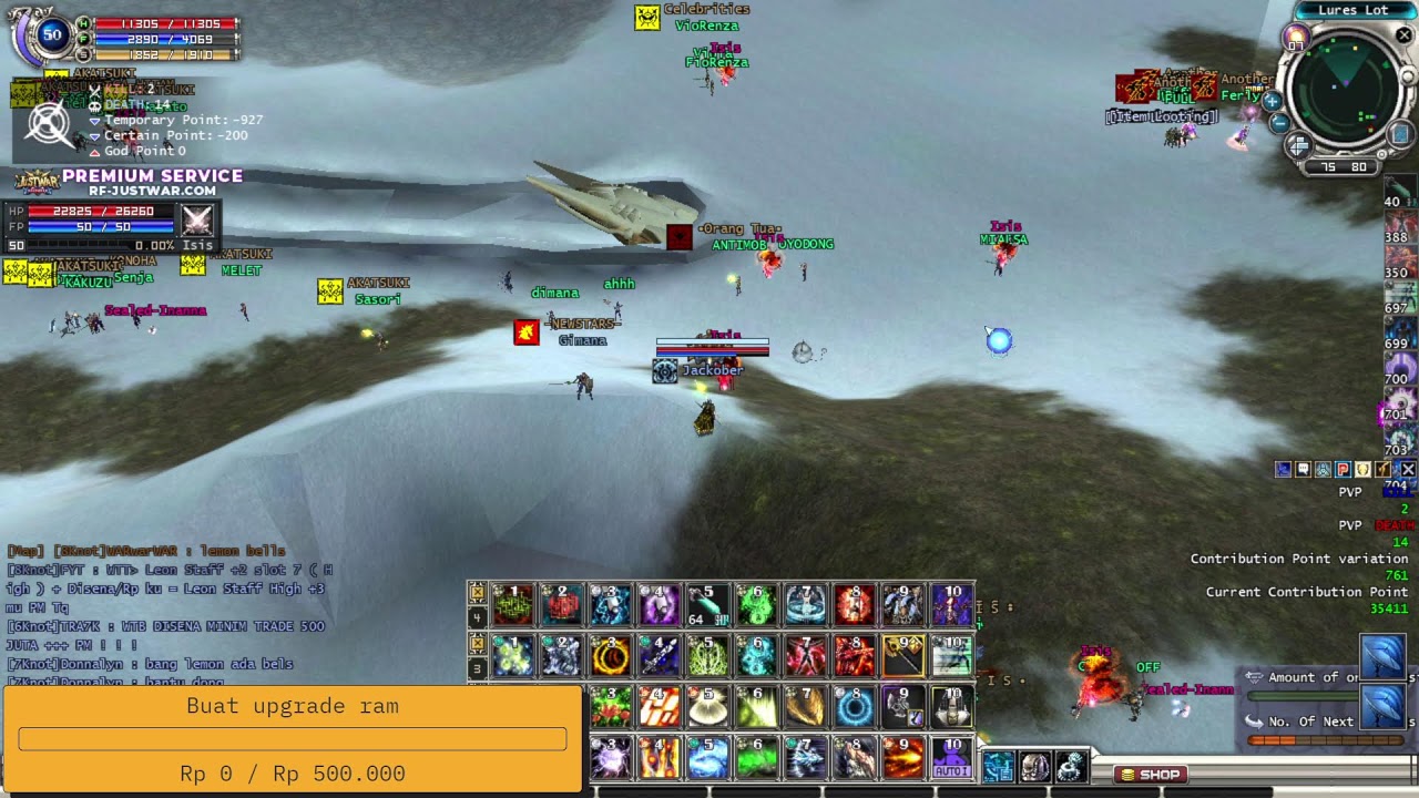 Live RF JustWar Day 1, Farming dulu up eq!