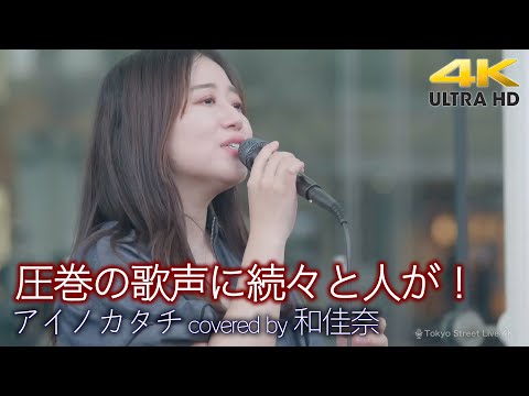 【 歌うま 】圧巻の歌声に続々と人が！ アイノカタチ / MISIA（ covered by 和佳奈 ）4K映像