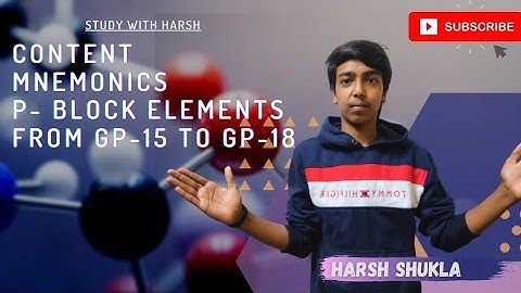 MNEMONICS OF P-BLOCK ELEMENTS PART -1