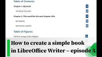 How to create a simple book in LibreOffice Writer - Episode 5