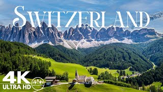 SWITZERLAND 4K Ultra HD  Relaxing Music With Amazing Natural Film For Stress Relief