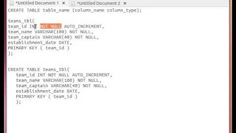 MySQL Tutorial from Terminal 7/27: Creating / Deleting Tables