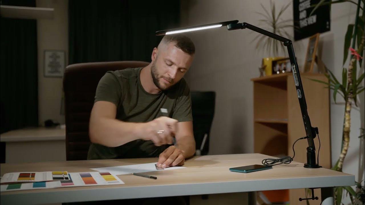 Yeslamp Evo 6Axis Adjustable Swing Arm Natural Spectrum LED Desk Lamp