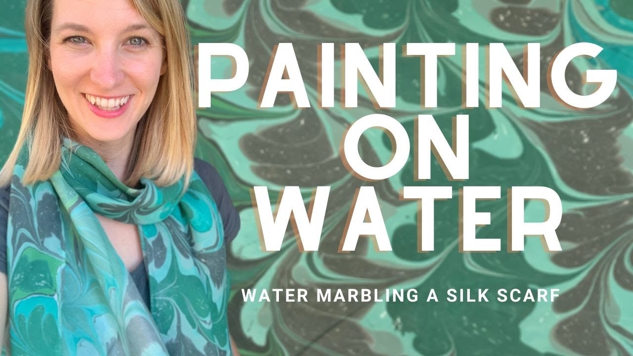 Painting On Water With Acrylic Paint - How to Water Marble a Silk Scarf