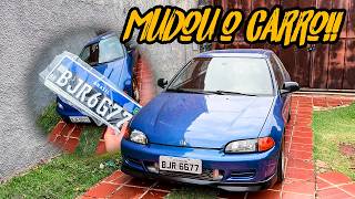 TROQUEI E MODIFIQUEI A PLACA PRETA DO MEU HONDA VTI!!