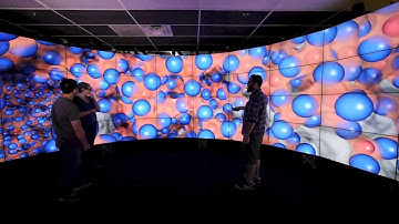 Immersive visualization of large-scale molecular dynamics simulations