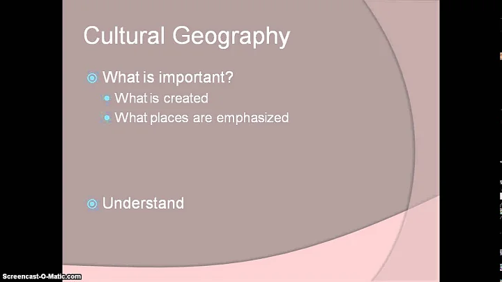 AP Human Geography - Culture Intro