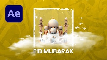 Eid Mubarak Celebration motion graphics In After Effects | Free Template