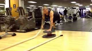 Single Armsingle Leg Plank Battle Rope On Strongboard Balance