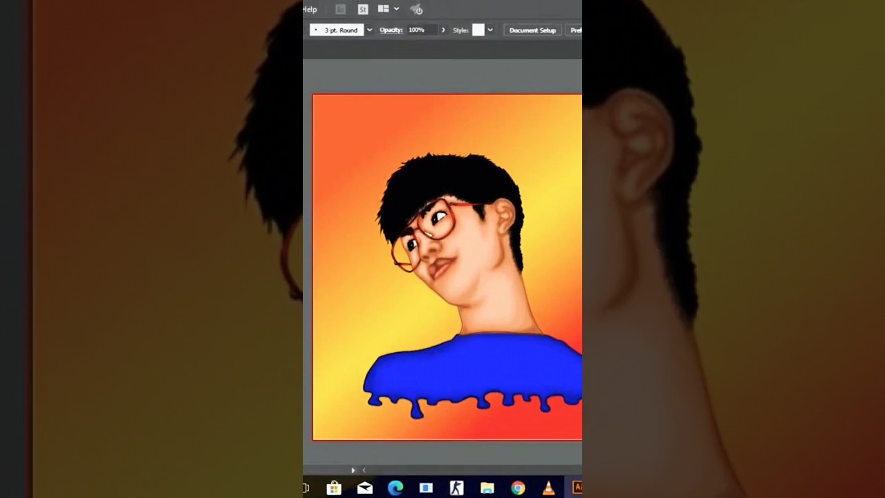 Vector Art in Adobe illustrator #illustrator #vectorart #shorts