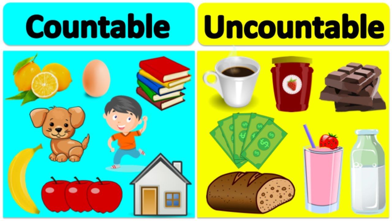 COUNTABLE vs UNCOUNTABLE NOUNS | Learn the difference with examples