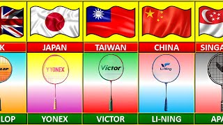 Badminton Racket Brands From Different Countries