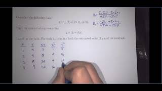 Consider the following data: \[(1,3),  (2,4),  (3,8),  (4,9).\]  Find the estimated regression line.