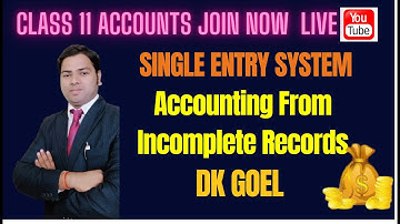 Single Entry System | INCOMPLETE RECORDS | by CA/CMA Santosh Kumar