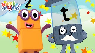 Learn to count \& read | 1 hour of Alphablocks \& Numberblocks Crossover - Level 1