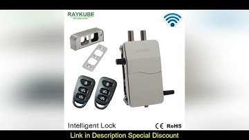RAYKUBE Wireless Intelligent Remote Control Lock Anti-theft Lock For Invisible Lock Electric Door L