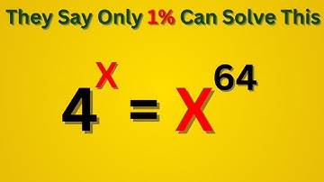 Harvard Entrance Exam Question: Solve 4^x = x^64 | Can You Crack It? Solving a Harvard-Level Math