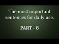 Daily Use Sentences Quiz